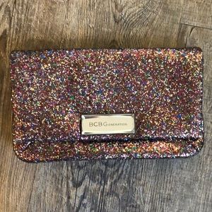 BCBGeneration glitter clutch